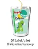 Dinosauriersaft -Beutel -Etiketten bevorzugen Tag -Chip -Beutel Candy Treat Box Wasserflasche Aufkleber Geburtstag Babyparty Weihnachtsdekoration