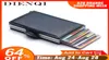 RFID Blocking Protection Men Id Carte de crédit Portefeuille Portefeuille en cuir en cuir en aluminium Aluminium Banque Bank Card Creditcard Card Holder LJ23133193