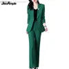 Blazer da donna Blazer Women 2023 Spring Autumn New Fashion Professional Suit Due pezzi Eleganti pantaloni per blazer casual coreani Set di abbinamento C240411