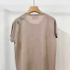 100% Linen Women Knitwear Tshirt Hearted and Star Hot Rhinestone Short Sleeve Casual O-neck Pullover 2023 Spring Summer