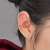 Sağ Grand Astm F136 Titanyum 16G Üçlü Yapraklı Kılıf Küpe Dahili Dişli Labilet Kıkırdak Tragus Helix Kulak Piercing