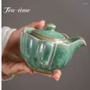 Teaware Sets Boutique Chinese Ru Kiln -theeset Handgemaakte keramiek Portable Travel Teaset Huishouden Making Pot Ceremony Office