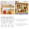 Storage Bottles 6 Pcs Mini Transparent Silver Aluminum Lid Mason Jar Wide Mouth Bottle Flower Tea Set Jam Sealing Jars