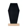 Mini Duel-sided Chalkboard 3'' x 5.8'' Vertical Standing Table Sign Wooden Stand Room Desk Ornaments for Outdoor Party Y3NC