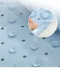 Badmattor som inte glider rund badrumsmatta säkerhetsdusch pvc med sug kopp dränering hål fotmassage pad badkar mjukt