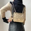 10A designer bag backpack schoolbag rucksack luxury bag 24cm gold bag Diamond Lattice Genuine Leather flap bag leather backpack bags for women Chains bag whit box