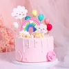 Rainbow Birthday Cake Topper Tort urodzinowy Unicorn Dekorowanie dzieci 1. wszystkiego najlepszego z okazji urodzin