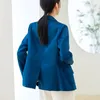 Damespakken Qoerlin Stijlvolle pak Jacket met lange mouwen vrouwen professioneel kantoor dames grijze blazer