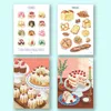 Tapestries Cartoon Bread Pattern Tapestry Birthday Cake Background INS Wall Decor Hanging Cloth Kawaii Home Party Aesthetic