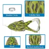 Frog Type Lure Silicone Thunder Fishing Lure 8/9/10 CM Double Propeller Soft Bait Artificial Wobbler For Fishing