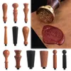 1PC Retro Wood Color Handles Just Seal Stamp Tampon en bois sans tête Portable Mini DIY Sceau d'outil Post Cadeaux décoratif