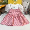 Classics baby tracksuits girls Dress suit kids designer clothes Size 100-150 CM Lace short sleeved T-shirt and camisole dress 24April