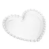 Dinnerware Sets Creative Heart-shaped Flat Plate Cake Pans Snack Tray Candy Trays Coffee Table Glass Plates Serving Jewelry Display Fruit