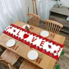 Coeur Arrow Love Table Runner Creative Saint Valentin Love Couleur Drapeau de coeur Tip de design pour décorations spéciales pour la Saint-Valentin