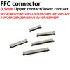 20pcs 0,5 mm FPC FFC 4P 6P 8P 10P 12P 14P 16P 18P 20P 24P 26P 30P 32P 34P 40P 50pin conector de soquete de cabo plano