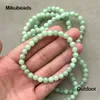 Atacado natural 3a+ 6,5 mm Birmânia jadeita redonda lisa contas soltas para fazer jóias colar de bracelete diy frete grátis