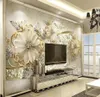 Fond d'écran 3D Custom 3d Luxury Gold 3d Threedimensional Pattern European Juif Modern Television Fond Papier mural H8261833