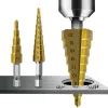 3PCS / SET 3-12 mm 4-12 mm 4-20 mm HSS GROOVE DROVE BIT DE PROCHE TITANIUME BOAD BOAD METAL METTER CUTTER Core Forling Tools
