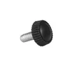 Round Head Handle Hand Screw Round Knurled Rubber Thumb Screw Plastic Tighten Bolt Nuts Knob Black/White Plastic M4 M5 M6 10Pcs