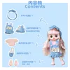 Adollya 14 см 1/12 Bjd Dolls Girls с одеждой 12 подвижных суставов макияж 1/12 Bjd Dolls Toys for Girls Gifts Kid Tao Tao Wan Zi