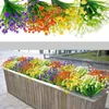 Fleurs décoratives plantes artificielles extérieures arbustes réalistes résistants aux UV fausse false fleur pour le jardin de décoration intérieure