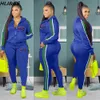 2023 Spring Tracksuits Femmes Pink Letter Imprimer Coat à fermeture éclair et pantalon de jogger en deux pièces Sport décontracté tenues