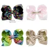 Akcesoria do włosów Dziecko Duże grosgrain wstążki cekiny łuk klipsy do włosów dziewczęta bowknot barrette dzieci butik butique syrena dzieci upuść otmqm