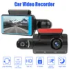 12V DVR Câmera 12LED Vista traseira 2 Lente Dashcam 1080p 3 "Exibir 32g Cartão reverso Cam Cam Driving Video Video Recorder 5 Pinch Player Player