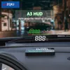ZQKJ A3 HUD GPSすべての車のデジタルヘッドアップディスプレイオートアラームスピードメーターエレクトロニクスアクセサリーWindshieldプロジェクターLED RPM
