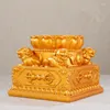 Figurine decorative da 9,5 cm squisito in resina tibetana fornitore buddista Lotus Vajra decora la base di preghiera di preghiera a mano