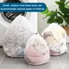 Waszakken 3 stks witte wasmachine met trekkoord duurzaam huis gebruik babykleding net delicaten speelgoedopslag trui grof gaas