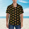 Мужские повседневные рубашки смешная апельсиновая рубашка для тыквы счастливы на Хэллоуин Гавайский мужчина элегантный блуз