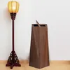 Wooden Creative Garbage Bin With Cover Nordic Ins Light Luxury Bathroom Trash Can Hotel Office Home Stay Waste Disposer