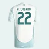2024 2025 المكسيك لكرة القدم جيرسي المنزل بعيدا 24 25 Raulchicharito Lozano Dos Santos Club قميص كرة القدم Kids H.Lozano يضع الزي الرسمي