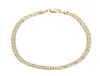 Anklets 4mm Mariner Link Chain Gold Color Anklet 9 10 11 Inches Cuban Ankle Bracelet For Women Men Waterproof Kirk222045274