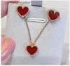 High -End -Vancelfe -Marke Designer Halskette Hochversion Love Red Achat Roségold Halskette S925 Sterling Silber Classic Trendy Designer Marke Schmuck Schmuck