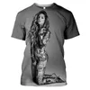 Beauty body art Sexy 3D Harajuku Print Men's T-Shirt Street Popular Hip Hop Round Neck Short Sleeve T-Shirt Oversized top