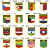 Shield Shape Flag Patch Liechtenstein Lussemburgo Ruanda Romania Madagascar Maldive Malta Malawi Malaysia Mali