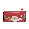 Gelukkig Nieuwjaar Merry Christmas Santa Claus Mailbox Cover Magnetic Wrap Standaard maat Letter Postbox Cover Decal Garden Decor