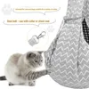 Kattbärare Pet Carrier Bag Out Portable Dog Crossbody Justerbar andningsbar axeltransport för små hundar