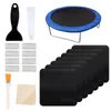 19pcs Trampoline Patch Repair Kit 4 Inch Square Glue On Patches Repair Trampoline Mat Tear Or Hole Complete Set Including Patch