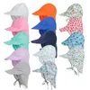 Berets Girls Boys Baby Chapeaux Summer Kids Sun Coton Chapeau UV Protection Face Couvre cou
