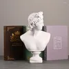 Decorative Figurines Ancient Greece European Resin David Head Statuees Decoration Home Livingroom Goddess Sculpture Figurin Office