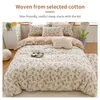 100% Cotton,133x72 Fabric,Twill Pastoral Floral Vintage Bedding Set,Duvet Cover 200x200 With Flowers,No Bed Sheet