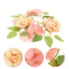 Kerzenhalter Tablett Hochzeit Layout Requisiten Partydekoration künstlicher Blumenring Tabletop Kranzblumenringe