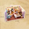 DIY MONICA'S APPARTEMENT CASA WOODEN DOLLES MINDES MINIATURE BUILDING MOT House With Meubles Assembly Toys for Friends Cadeaux