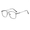 Solglasögon Lightretro Blue Light Anti Glasögon Transparent Clear Eye Color Changing Eyeglasses Safe Flat Lens Luxury