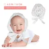 White Capsssss Christening Bonnet for Girl Lacy Bonnet Eyelet Lace Flower Baptism Christening Hat Baby Girl Lace Hat