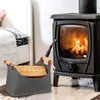 Firewood Mand vilt houten houders log brandwieltas zachte brandhoutdrager log draagtas met versterkte handgreep draagbaar vilt