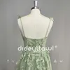 Urban Sexy Dresses DideyTtawl Real Photos 3D Butterflies Sage Green Tulle Prom Dress 2024 Sweetheart A Line High Slit Fairy Evening Gown 24410